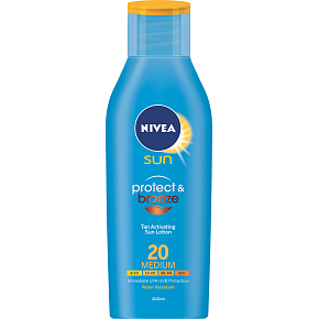 Nivea Sun OF 20 Protect & Bronze mlieko na opaľovanie podporujúce hnednutie, 200 ml