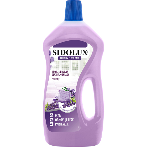 Sidolux Premium Floor Care čistič podláh vinyl, linoleum, dlažba, obklady Marseillské mydlo s levanduľou, 1 l
