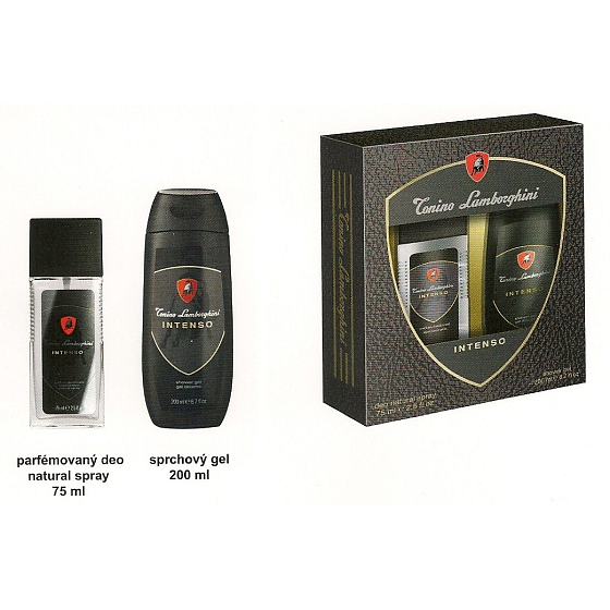 Tonino Lamborghini Intenso parfumovaný deodorant sklo pre mužov 75 ml + sprchový gél, kozmetická sada