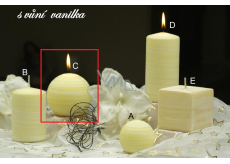 Lima Wellness Vanilka aróma sviečka guľa 80 mm 1 kus