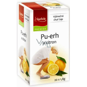 Apotheke Natur Pu-erh a citrón čaj napomáha v boji s nadváhou 20 x 1,8 g