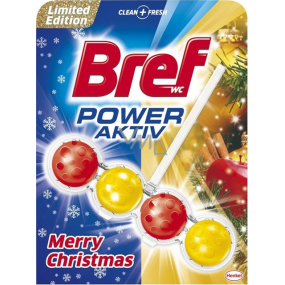Bref Power Aktiv 4 Formula Merry Christmas červeno-žltý WC blok 50 g