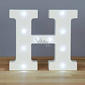 Nekupto Drevené LED písmeno H dekorácie 16 cm