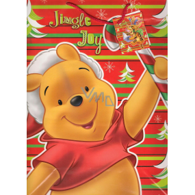 Ditipo Darčeková papierová taška 26 x 13,5 x 32 cm Disney Medvedík Pú Jingle Joy