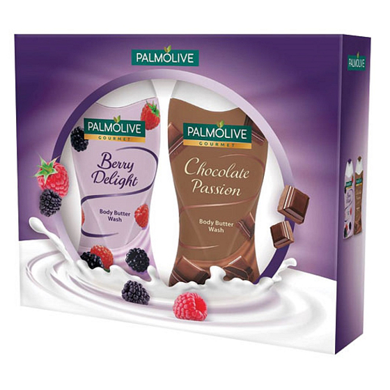 Palmolive Gourmet Berry Delight sprchový gél 250 ml + Gourmet Chocolate Passion sprchový gél 250 ml, kozmetická sada