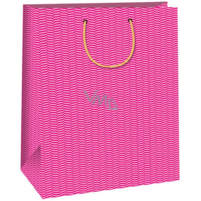 Ditipo Darčeková papierová taška 32,4 x 10,2 x 45,5 cm Trendy colours tmavo ružová