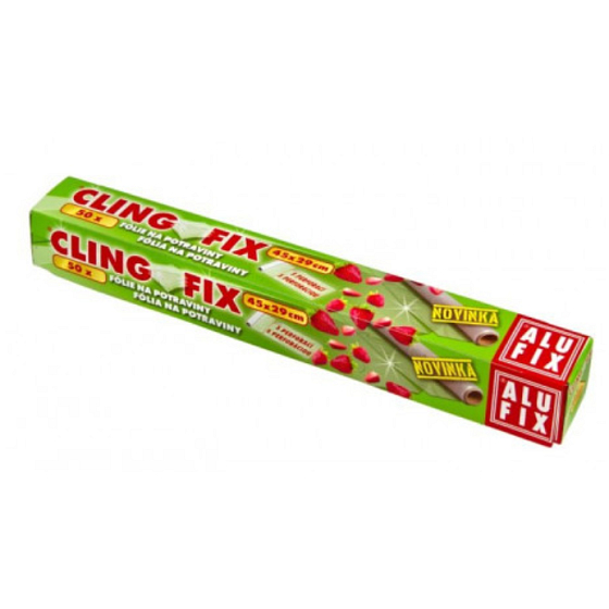 Alufix Cling Fix potravinová fólia s perforáciou 29 x 45 cm 50 kusov