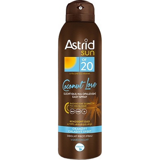 Astrid Sun Easy Coconut Love OF20 Suchý olej na opaľovanie sprej 150 ml