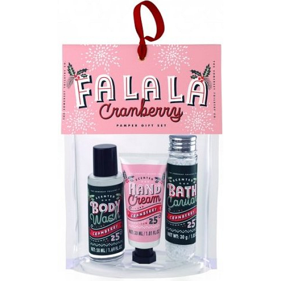 Somerset Toiletry Brusnica kúpeľové perly 30 g + sprchový gél 50 ml + krém na ruky 30 ml, kozmetická sada