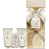 Grace Cole Warm Vanilla & Sweet Almond umývací gél 100 ml + telové mlieko 100 ml + umývacia huba, kozmetická sada pre ženy