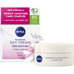 Nivea 24h Moisture SPF15 výživný denný krém na suchú až citlivú pleť 50 ml