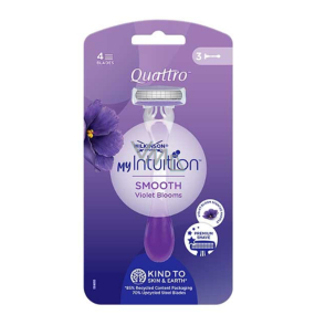 Wilkinson My Intuition Quattro Smooth Violet Bloom holiaci strojček pre ženy 3 kusy