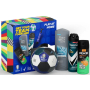 Rexona Euro 2024 Advanced Protection Invisible antiperspirant v spreji 150 ml + Axe Jungle Fresh dezodorant v spreji 150 ml + Dove Men +Care Clean Comfort sprchový gél 250 ml + futbalová lopta + pumpička, darčeková sada pre mužov