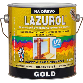 Lazurol Gold S1037 silnovrstvá lazura na drevo T022 palisandr, 2,5 l
