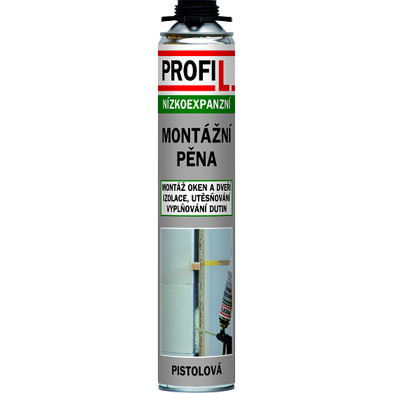 Profil montážna pena, nízkoexpanzná, pištolová, 750 ml