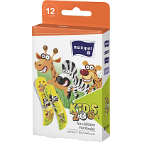 Matopat Kids Zoo náplast s motívmi zvieratiek, 12 ks