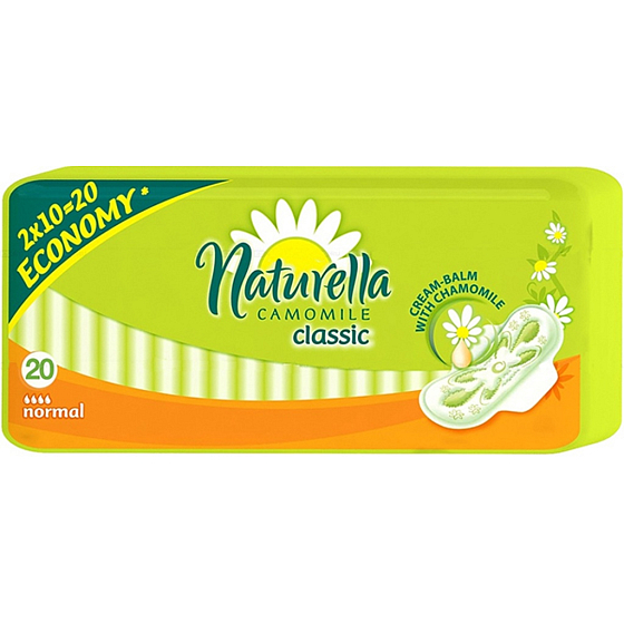Naturella Classic Normal hygienické vložky s harmančekom 20 kusov