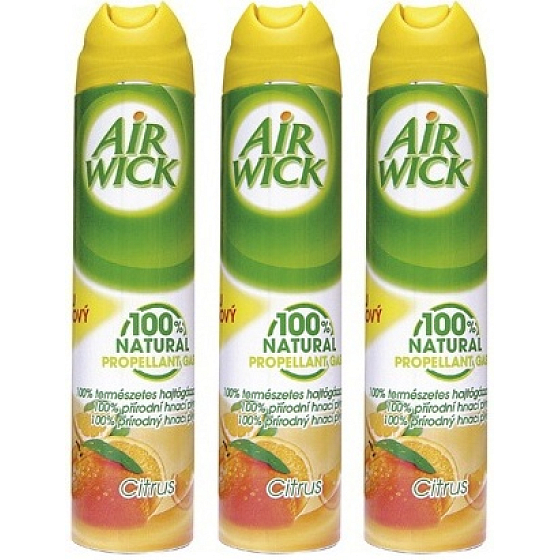 Air Wick Citrus 100% prírodný hnací plyn sprej 3 x 240 ml