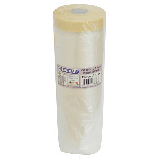 Spokar CQ fólia s papierovou páskou, 110 cm x 33 m