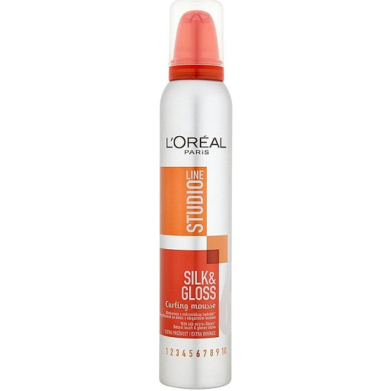 Loreal Paris Studio Line Silk & Gloss Curl Mousse pena pre vytvarovanie vĺn 200 ml