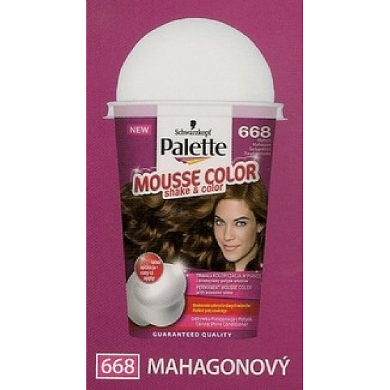 Palette Mousse Color Shake and color farba na vlasy 668 Mahagónový