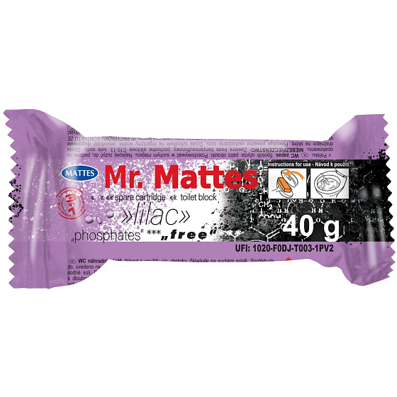 Mr. Mattes 3v1 Lilac Wc záves náhradná náplň 40 g