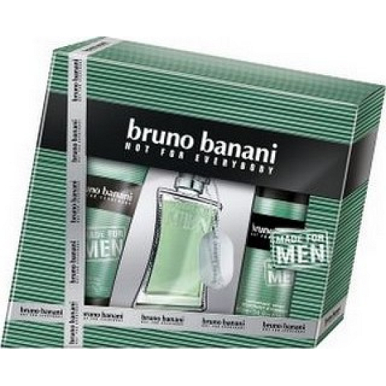 Bruno Banani Made toaletná voda pre mužov 30 ml + sprchový gél 50 ml + dezodorant sprej 50 ml, darčeková sada