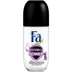 Fa Invisible Power Powder Cotton Scent 48h guličkový antiperspirant dezodorant roll-on pre ženy 50 ml