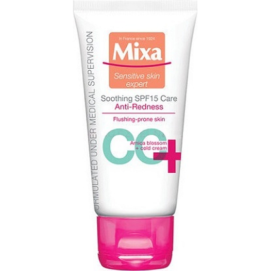 Mixa Soothing CC Care Anti-Redness SPF15 upokojujúca starostlivosť proti začervenaniu 50 ml