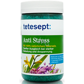 Tetesept Protistresová Levanduľa a Medovka 100% Morská soľ 900 g Anti Stress