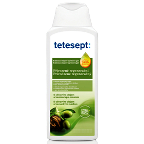 Tetesept Prirodzene regeneračný Olivový olej + Bambucké maslo sprchový gél 250 ml