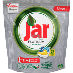 Jar Platinum All in One Lemon Kapsule do umývačky riadu 63 kusov