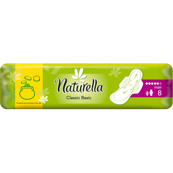 Naturella Classic Basic Maxi hygienické vložky 8 kusov