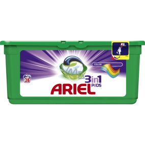 Ariel 3v1 Color gélové kapsule na pranie bielizne chráni a oživujú farby 28 kusov 837,2 g