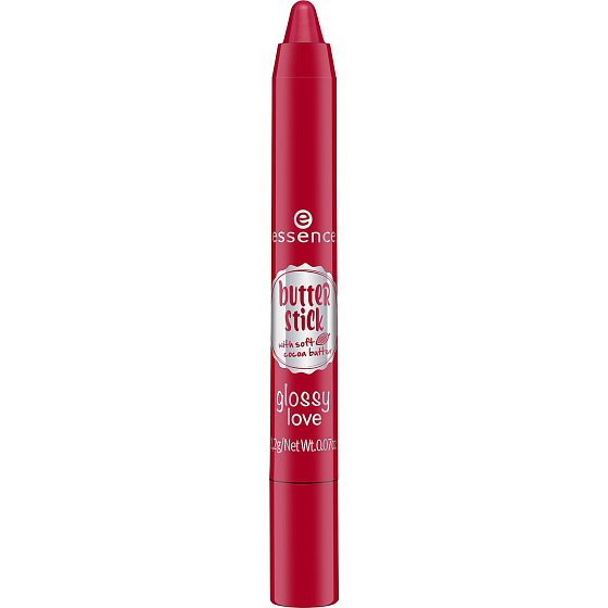 Essence Butter Stick Glossy Love farba na pery 03 Strawberry Soft 2,2 g