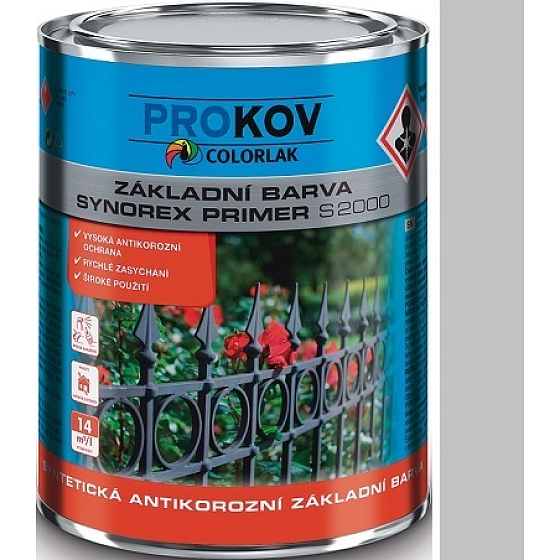 Colorlak Synorex Primer S 2000 syntetická antikorózna základná farba Sivá 0,6 l