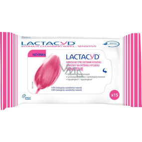 Lactacyd Sensitive vlhčené obrúsky na intímnu hygienu 15 kusov