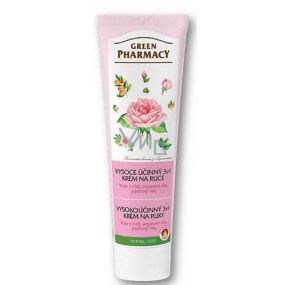 Green Pharmacy 3v1 Ruža, Argan, Jojoba vysoko účinný krém na ruky 100 ml