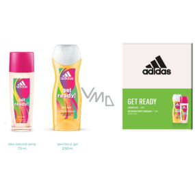 Adidas Get Ready! for Her parfumovaný dezodorant sklo pre ženy 75 ml + sprchový gél 250 ml, kozmetická sada