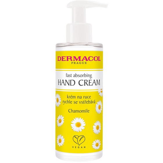 Dermacol Rýchlo sa vstrebávajúci krém na ruky harmanček - Harmančekový krém na ruky a nechty 150 ml