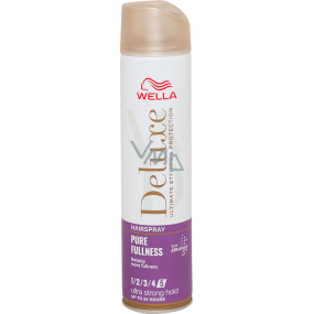 Wella Deluxe Pure Fullness veľmi silno tužiaci lak na vlasy pre objem vlasov 250 ml