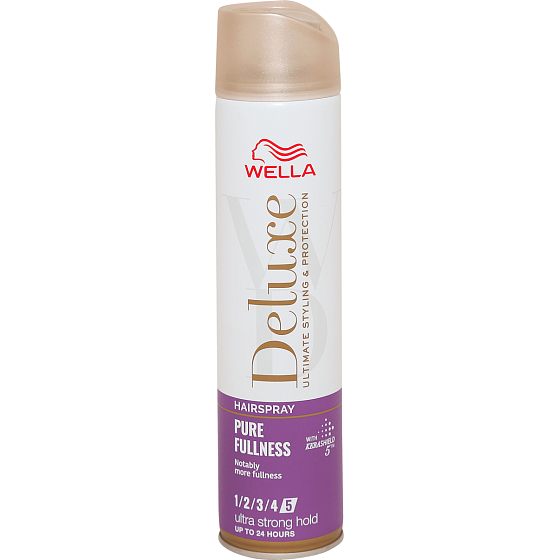 Wella Deluxe Pure Fullness veľmi silno tužiaci lak na vlasy pre objem vlasov 250 ml