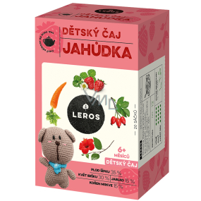 Leros Detský čaj Jahodový ovocný čaj pre deti 20 x 2 g