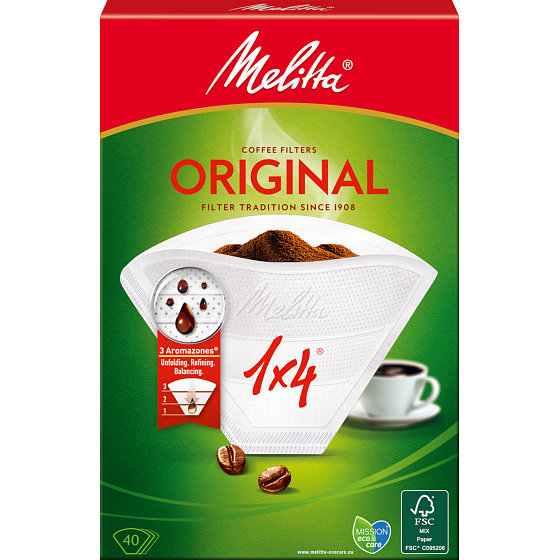 Melitta Original kávové filtry 1×4, 40 ks