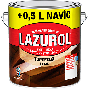 Lazurol Topdecor S1035 tenkovrstvá lazúra na drevo T021 orech, 2,5 + 0,5 l