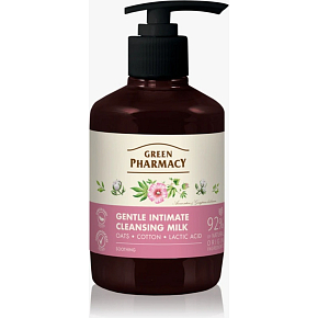Green Pharmacy Gel na intimnú hygienu s ovsom a bavlnou, 370 ml
