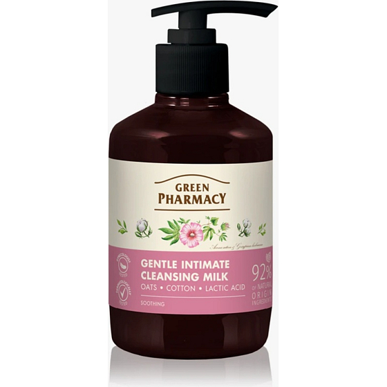 Green Pharmacy Gel na intimnú hygienu s ovsom a bavlnou, 370 ml