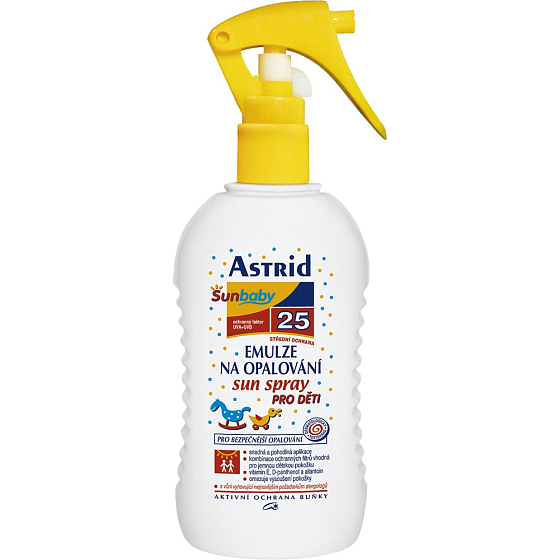 Astrid Sun Baby F25 emulzia na opaľovanie pre deti 200 ml sprej