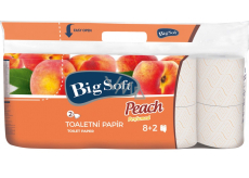 Parfumovaný toaletný papier Big Soft Peach Peach 200 kusov 2 vrstvy 10 roliek