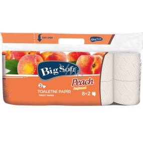 Parfumovaný toaletný papier Big Soft Peach Peach 200 kusov 2 vrstvy 10 roliek